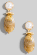 ACRYLIC PEARL DANGLE EARRINGS