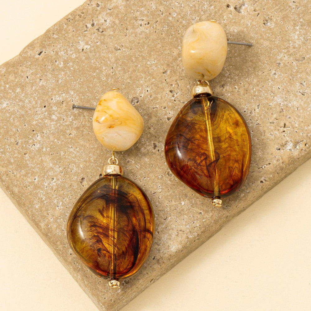 DROP CHUNLY RESIN EARRINGS