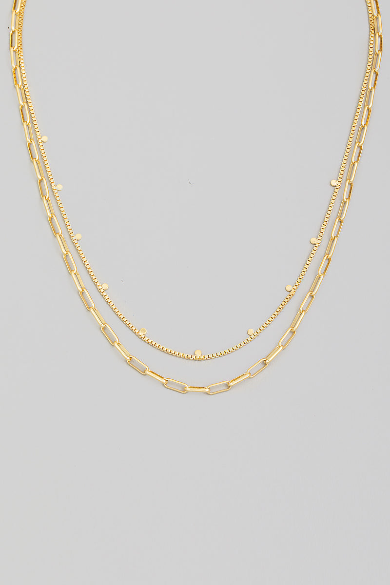LAYERED GOLD DIPPED NECKLACE