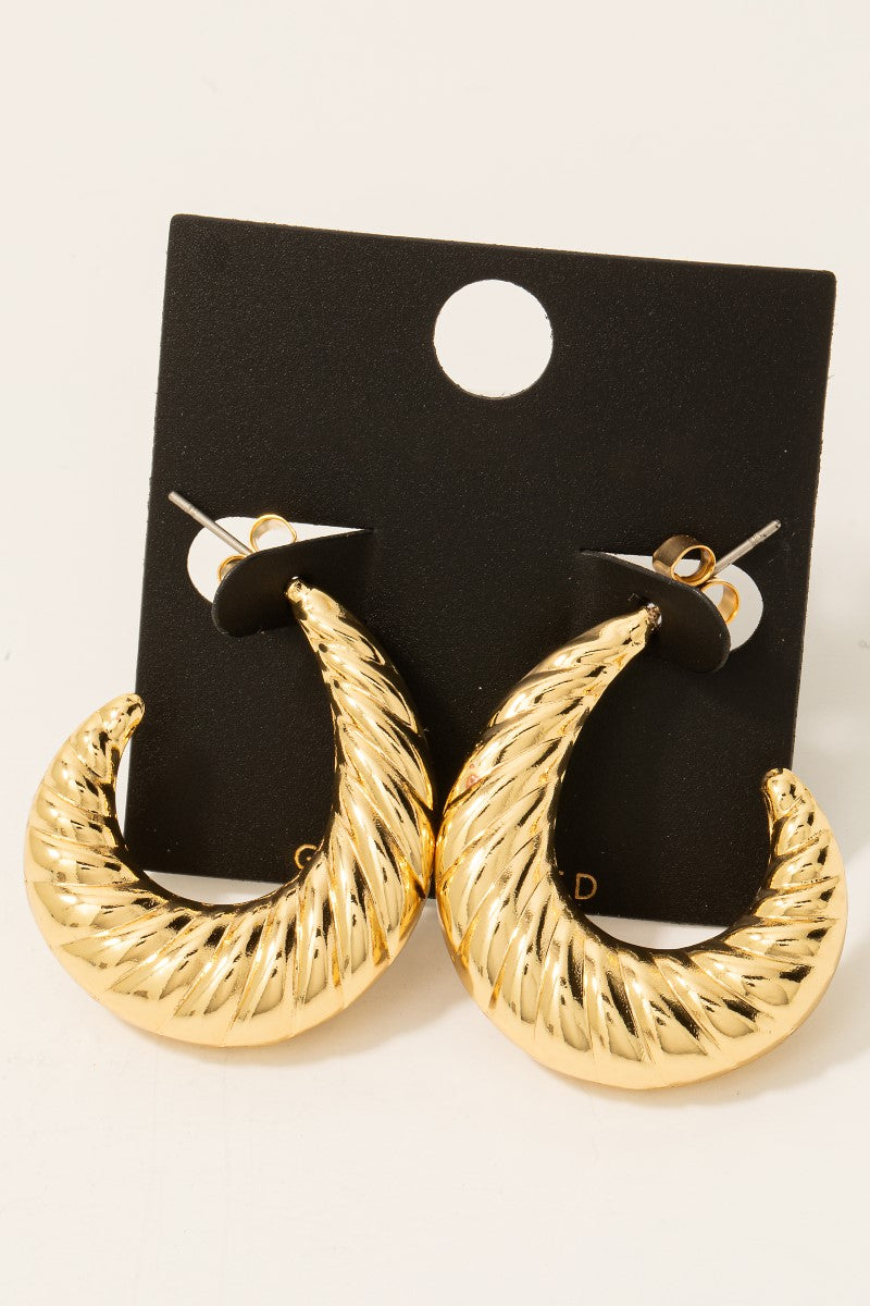 GOLD DIPPED HOOP EARRINGS