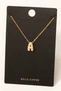 LETTER A GOLD DIPPED NECKLACE