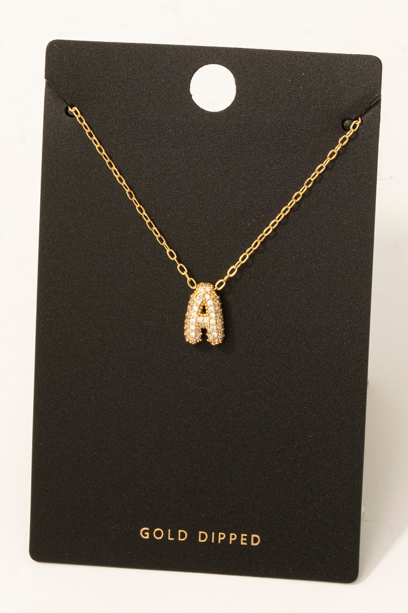 LETTER A GOLD DIPPED NECKLACE