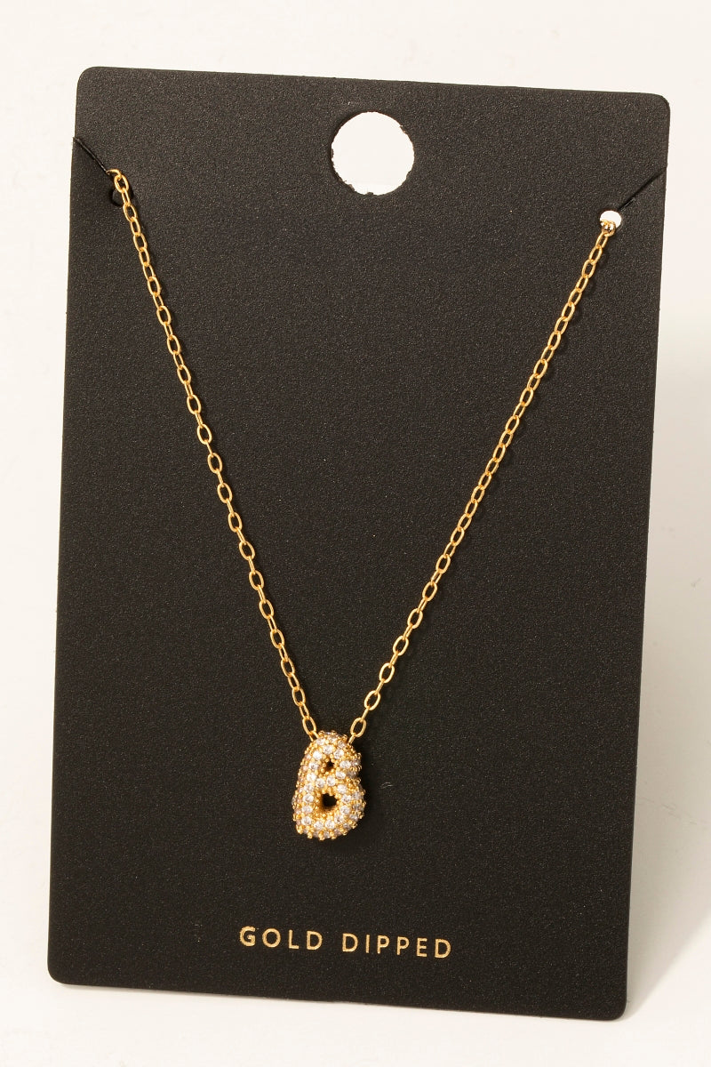 LETTER B GOLD DIPPED NECKLACE