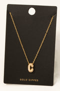 LETTER C GOLD DIPPED NECKLACE