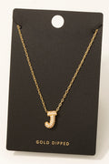 LETTER J GOLD DIPPED NECKLACE