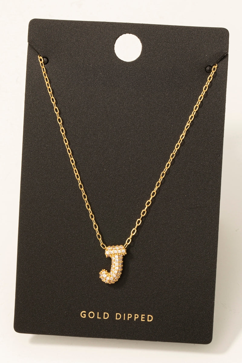 LETTER J GOLD DIPPED NECKLACE