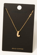 LETTER L GOLD DIPPED NECKLACE