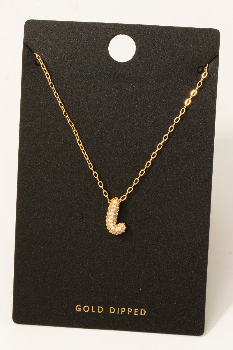 LETTER L GOLD DIPPED NECKLACE