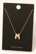 LETTER M GOLD DIPPED NECKLACE