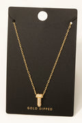 LETTER T GOLD DIPPED NECKLACE