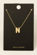 LETTER N GOLD DIPPED NECKLACE