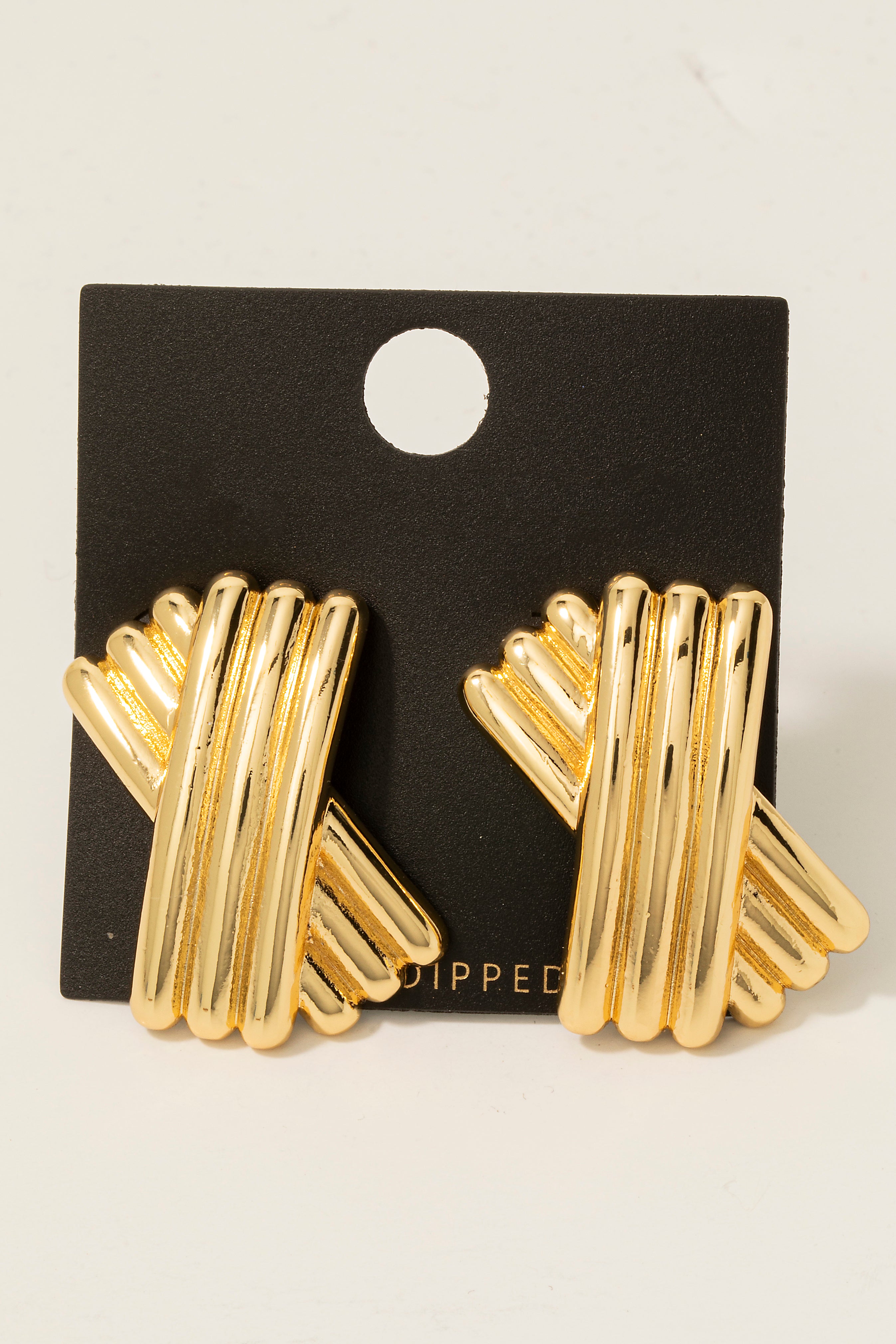 GOLD DIPPED CHUNKY EARRINGS