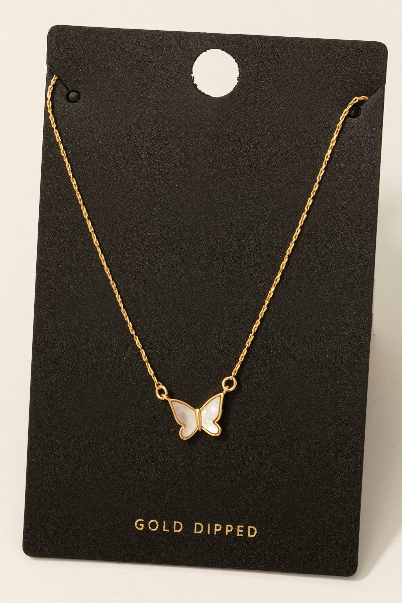 BUTTERFLY GOLD DIPPED NECKLACE