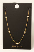 CZ DAINTY GOLD DIPPED NECKLACE