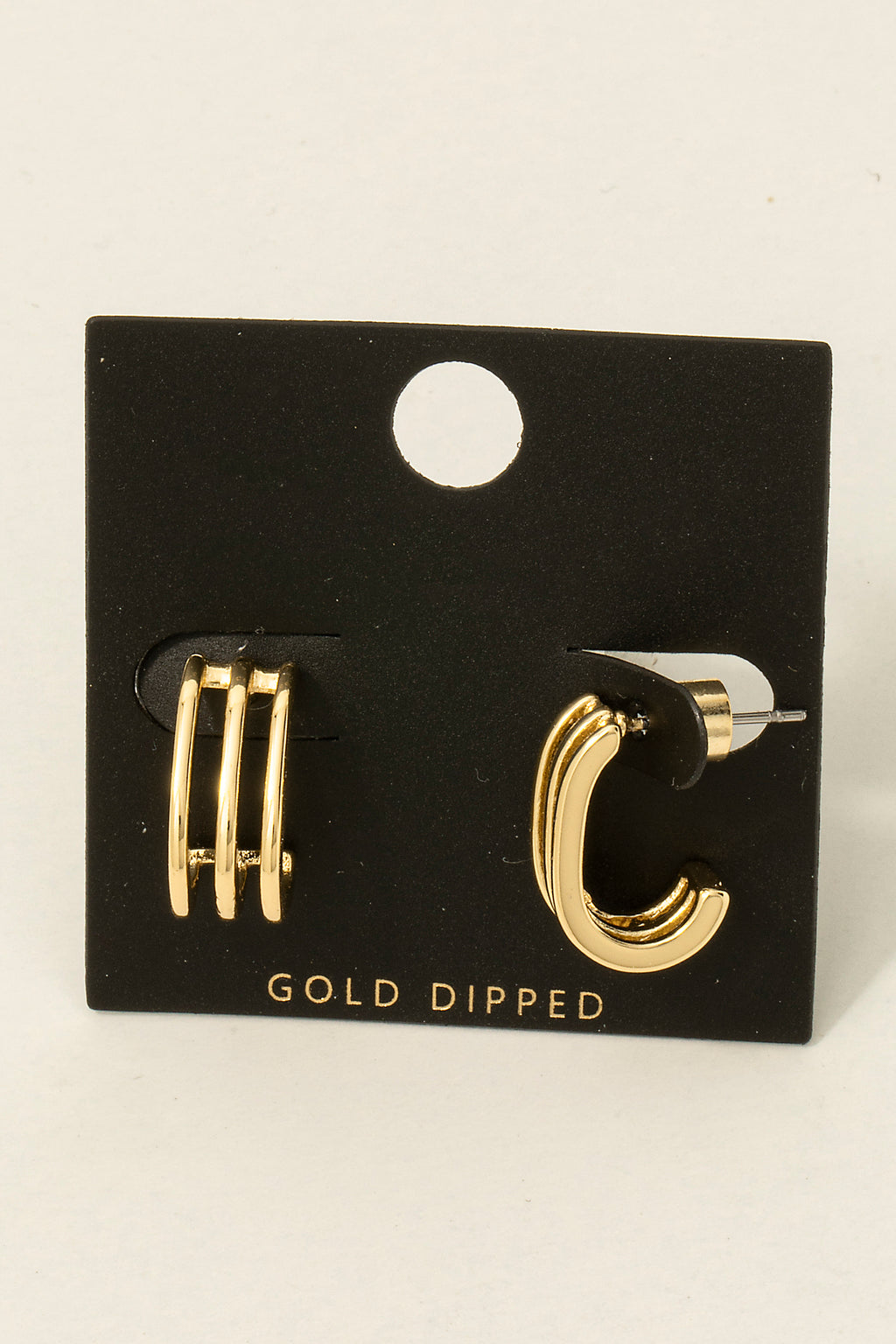 TWO TONE HOOP EARRINGS