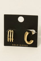 TWO TONE HOOP EARRINGS