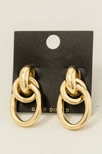 GOLD DIPPED DROP EARRINGS