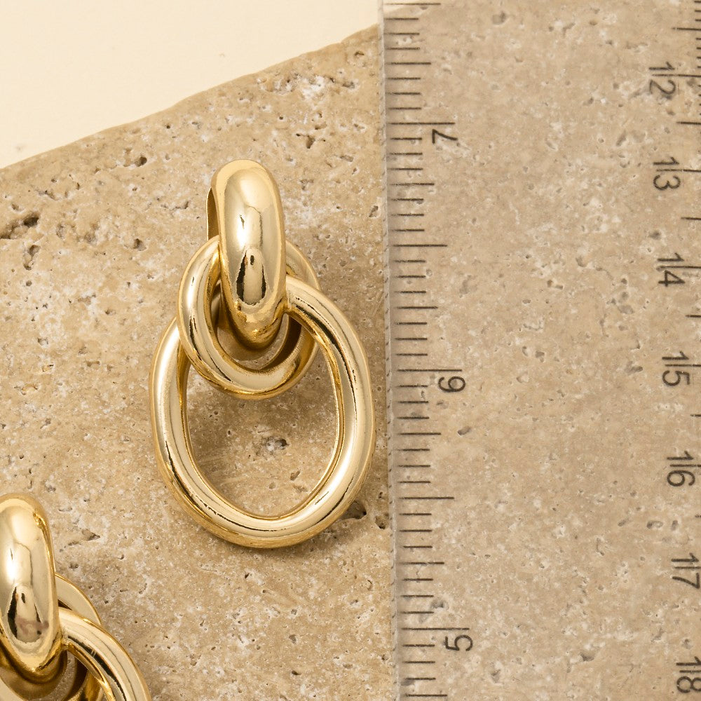 GOLD DIPPED DROP EARRINGS