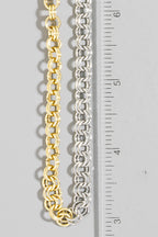 TWO TONE LINK NECKLACE