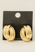 GOLD DIPPED CHUNKY EARRINGS