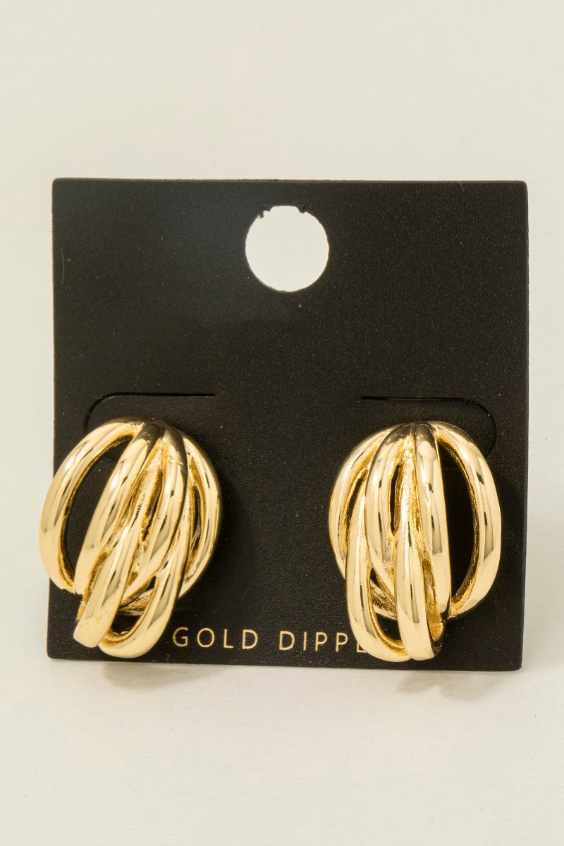 CHUNKY GOLD DIPPED EARRINGS