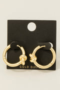 KNOT GOLD HOOP EARRINGS