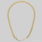 GOLD NECKLACE WITH RHINESTONES