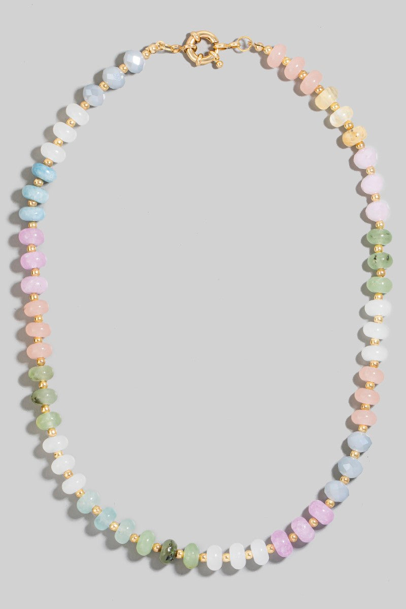 COLORFUL STONE BEAD NECKLACE