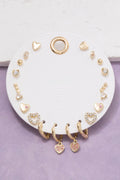 1O PAIR HEART EARRING SET