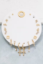 1O PAIR CROSS EARRING SET
