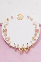 1O PAIR HEART EARRING SET