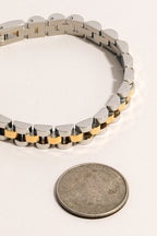 2 TONE WATCH CHAIN BRACELET
