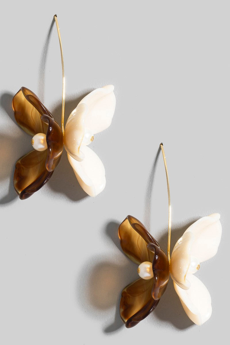 ACRYLIC FLOWER EARRINGS