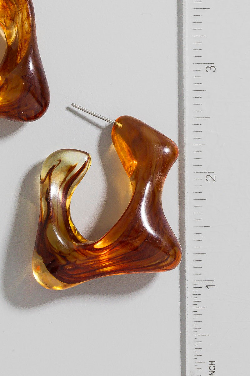 ACRYLIC HOOP EARRINGS