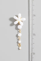 PEARL FLOWER DROP EARRINGS