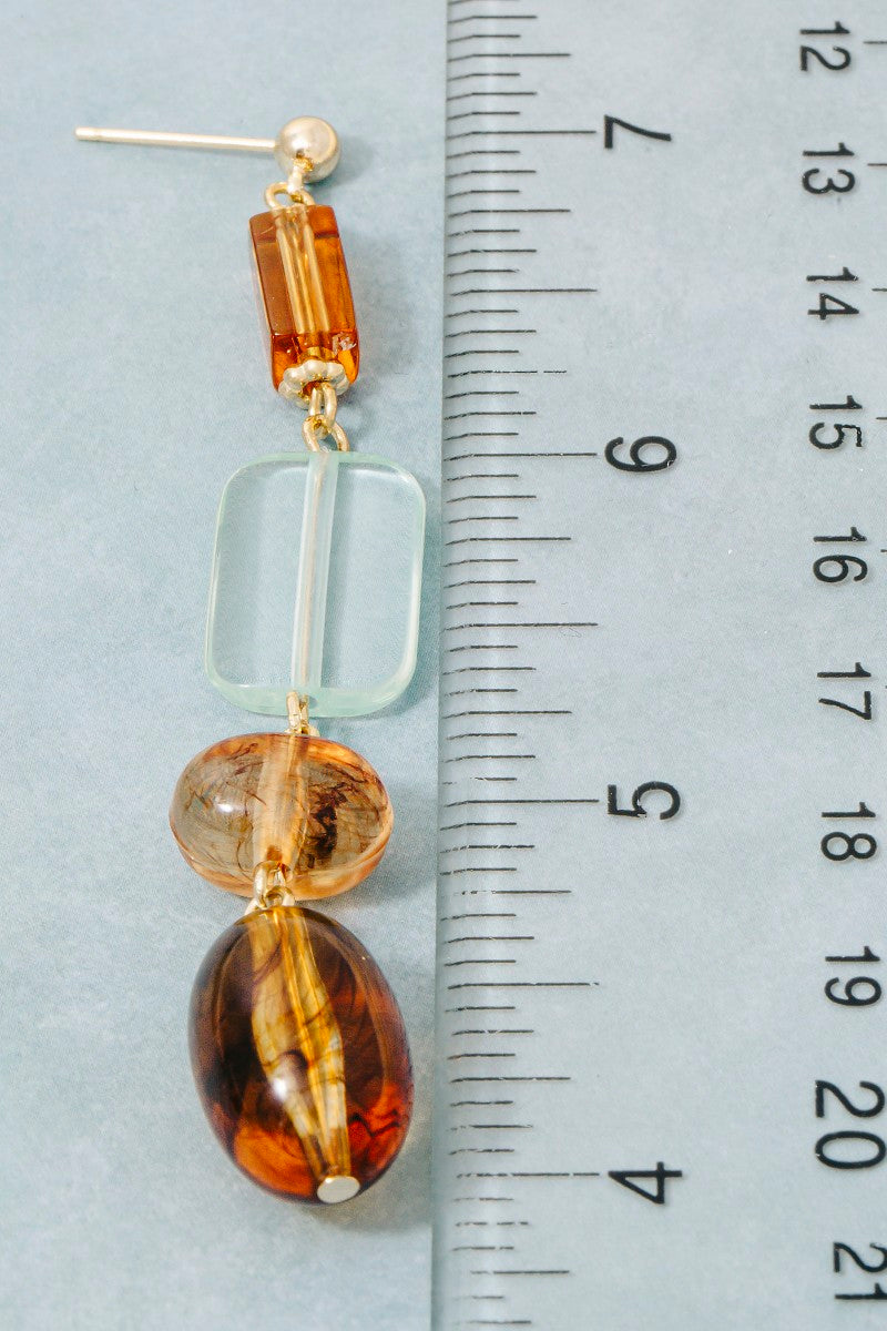 MARBLE ACRYLIC DANGLE EARRINGS