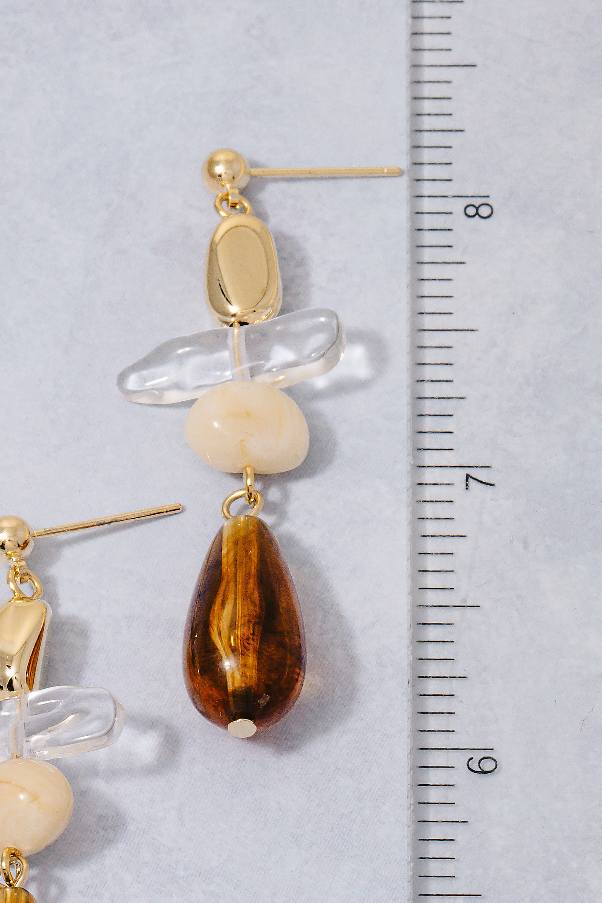 MARBLE ACRYLIC DANGLE EARRINGS
