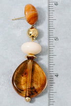 MARBLE ACRYLIC DANGLE EARRINGS