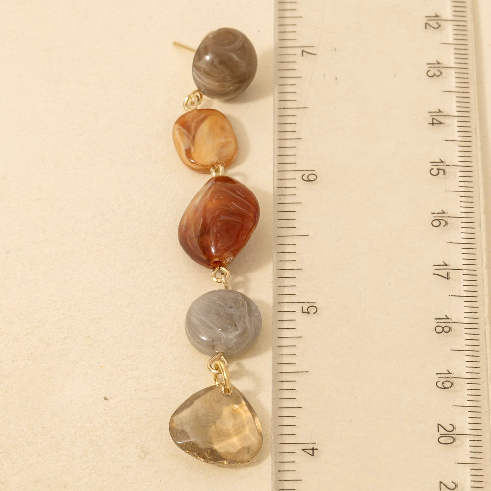 MARBLE ACRYLIC DANGLE EARRINGS