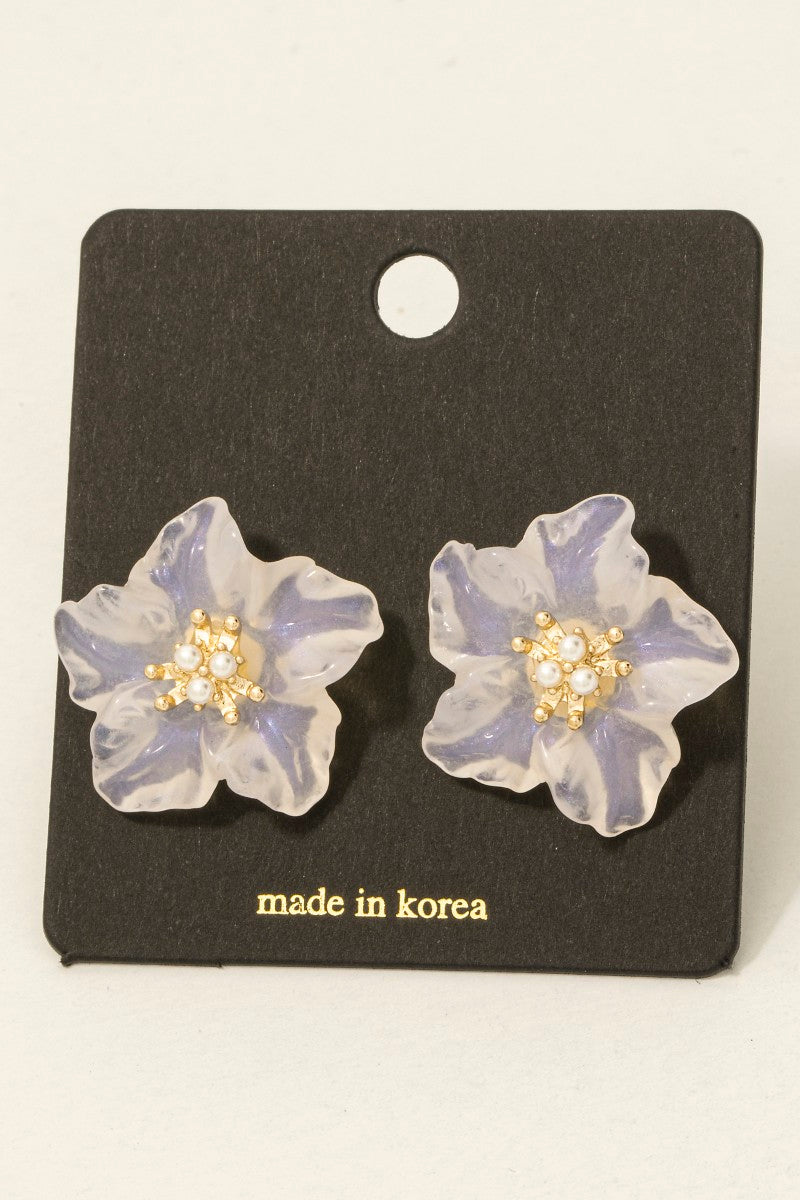 FLOWER ACRYLIC EARRINGS