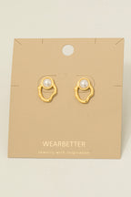 PEARL GOLD DANGLE EARRINGS