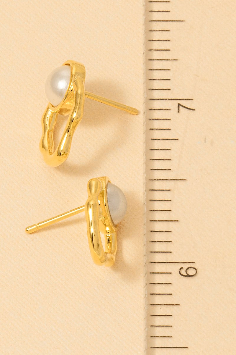 PEARL GOLD DANGLE EARRINGS