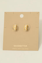 PEARL GOLD HOOP EARRINGS