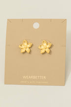 GOLD FLOWER  EARRINGS