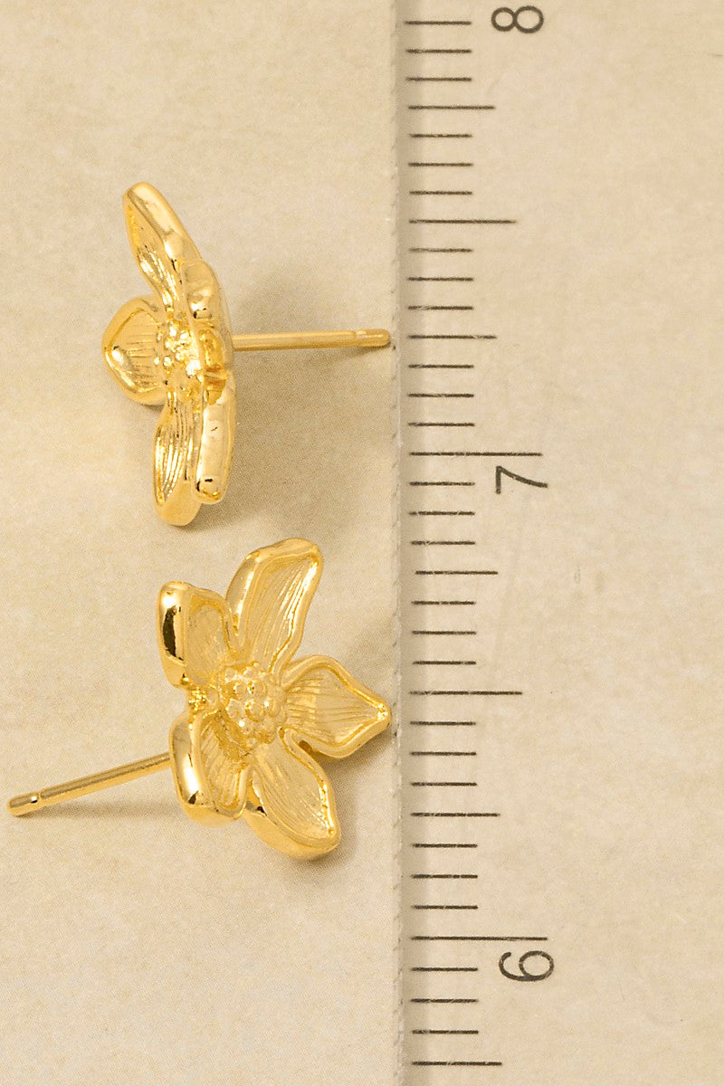 GOLD FLOWER  EARRINGS