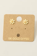FLOWER GOLD DIPPED EARRINGS
