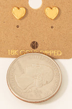 GOLD DIPPED HEART EARRINGS