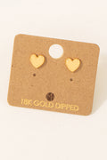 GOLD DIPPED HEART EARRINGS