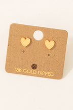 GOLD DIPPED HEART EARRINGS