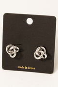 SILVER KNOT EARRINGS